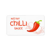 Red Hot Chili Sauce Pepper Label (Voorkant)