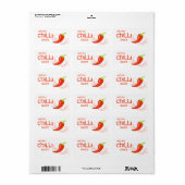 Red Hot Chili Sauce Pepper Label (Full Sheet)