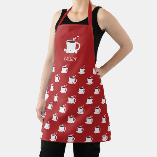 Red Hot Chocolade Hot Cocacaoa-naam Schort (Insitu)