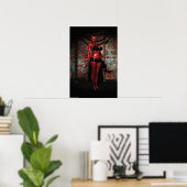 Red Hot Devil Woman Pin-up Poster (Thuiskantoor)