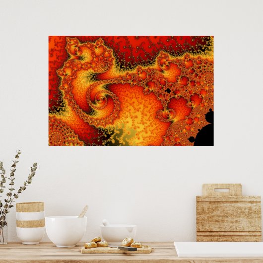 Red Hot Firepit-Poster Poster (Keuken)