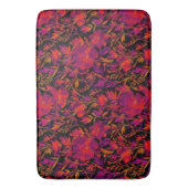 Red hot floral pattern badmat (Voorkant Verticaal)