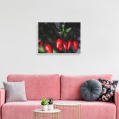 Red Hot Garden Salsa Chili Peppers. Canvas Afdruk (Insitu (Woonkamer))