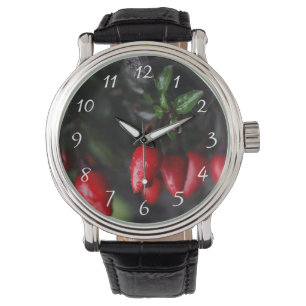 Red Hot Garden Salsa Chili Peppers. Horloge