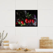 Red Hot Garden Salsa Chili Peppers. Poster (Keuken)