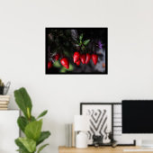 Red Hot Garden Salsa Chili Peppers. Poster (Thuiskantoor)