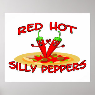 Red Hot Gekke Peppers Poster