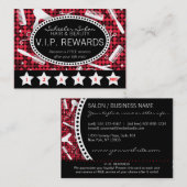 Red Hot Glam Custom Salon Loyalty Punch Card (Voorkant / Achterkant)