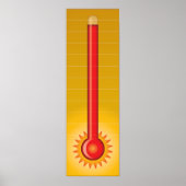Red Hot Goal Thermometer Poster (Voorkant)