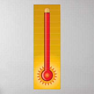 Red Hot Goal Thermometer Poster