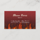 Red Hot Grill Business Card Visitekaartje (Achterkant)