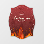 Red Hot Grill Window Cling Raamsticker (Vel)