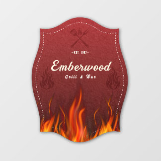 Red Hot Grill Window Cling Raamsticker