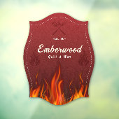 Red Hot Grill Window Cling Raamsticker (Vel 3)