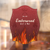 Red Hot Grill Window Cling Raamsticker (Vel 2)