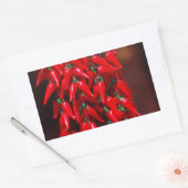 Red Hot Hanging Chili Peppers Afbeelding Design Rechthoekige Sticker (Envelop)