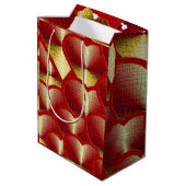 Red Hot Hearts Medium Cadeauzakje (Achterkant Gekanteld)