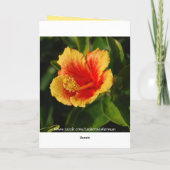 Red Hot Hibiscus Moederdag Kaart (Achterkant)