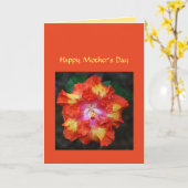 Red Hot Hibiscus Moederdag Kaart (Gele Bloem)