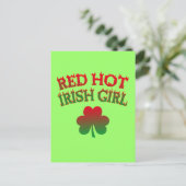 Red Hot Irish Girl Briefkaart (Staand voorkant)