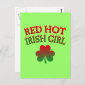 Red Hot Irish Girl Briefkaart (Voorkant / Achterkant)