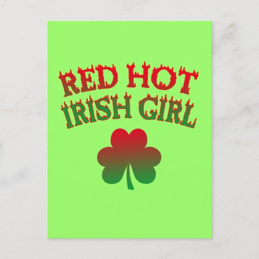 Red Hot Irish Girl Briefkaart (Voorkant)