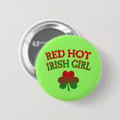 Red Hot Irish Girl Ronde Button 5,7 Cm (Voorkant /achterkant)
