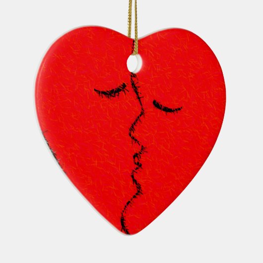 RED HOT KISS KERAMISCH ORNAMENT (Rechts)