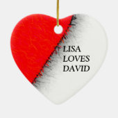 RED HOT KISS KERAMISCH ORNAMENT (Achterkant)