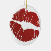 Red Hot Kiss Keramisch Ornament (Rechts)