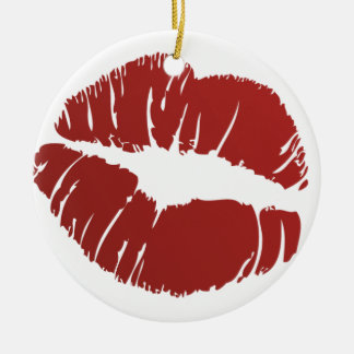 Red Hot Kiss Keramisch Ornament