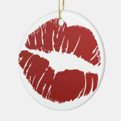 Red Hot Kiss Keramisch Ornament (Links)