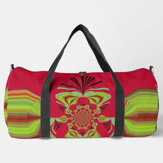 Red Hot Lemon Kaleidoscope Motief: een vet en held Plunjezak (Voorkant)