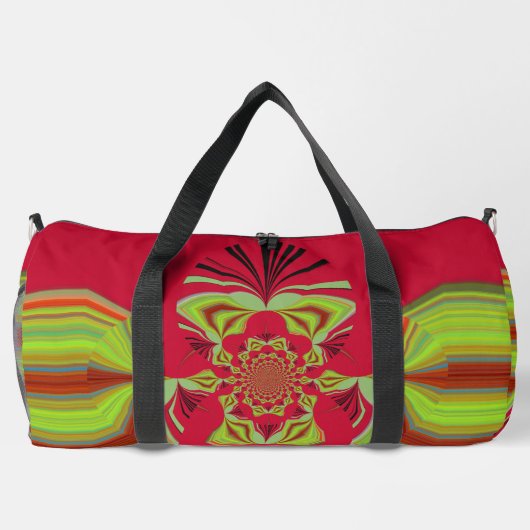 Red Hot Lemon Kaleidoscope Motief: een vet en held Plunjezak (Achterkant)