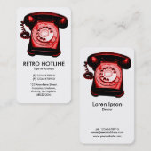 Red Hot line - wit Visitekaartje (Voorkant / Achterkant)