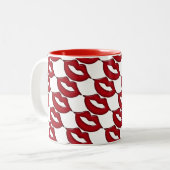 Red Hot Lips Coffee-Mok Tweekleurige Koffiemok (Voorkant links)