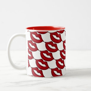 Red Hot Lips Coffee-Mok Tweekleurige Koffiemok