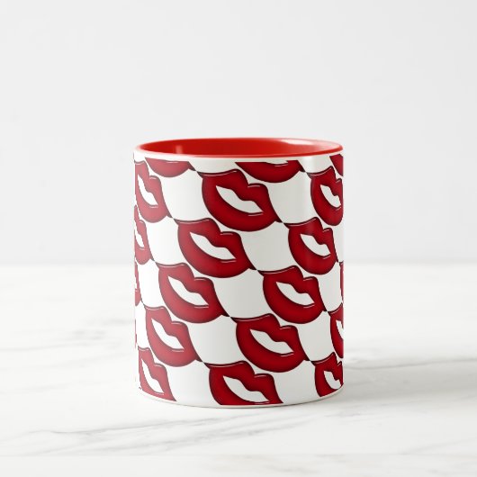 Red Hot Lips Coffee-Mok Tweekleurige Koffiemok (Center)