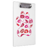 Red Hot Lips Dog Paw Print Klembord (Rechts)
