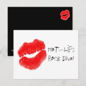 Red Hot Lips I Briefkaart (Voorkant / Achterkant)