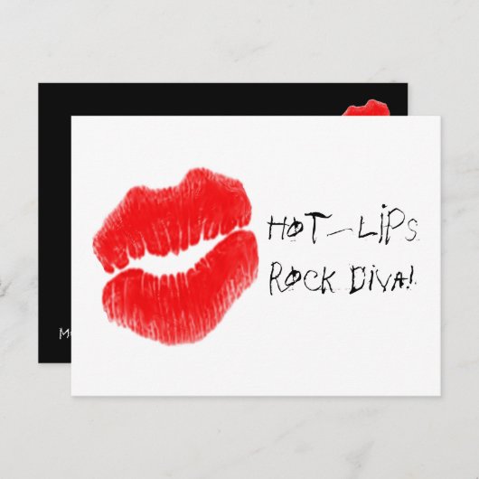 Red Hot Lips I Briefkaart (Voorkant / Achterkant)