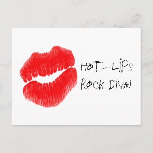 Red Hot Lips I Briefkaart (Voorkant)