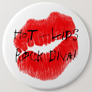 Red Hot Lips I Ronde Button 6,0 Cm