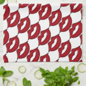 Red Hot Lips Kitchen Towel Theedoek (Gevouwen)