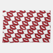 Red Hot Lips Kitchen Towel Theedoek (Horizontaal)