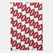 Red Hot Lips Kitchen Towel Theedoek (Verticaal)