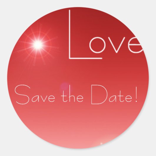 Red Hot Love Ronde Sticker (Voorkant)