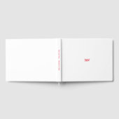 Red Hot Love Typography Wedding Guest Book Gastenboek (Volledig)