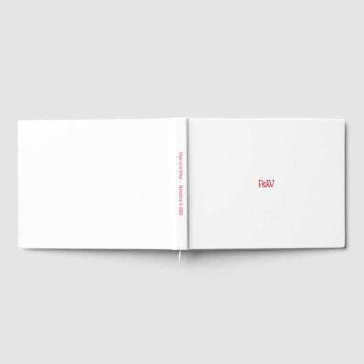 Red Hot Love Typography Wedding Guest Book Gastenboek (Volledig)