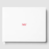 Red Hot Love Typography Wedding Guest Book Gastenboek (Voorkant)